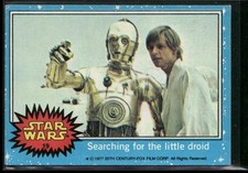 ⭐ 1977 Topps Star Wars Series 1 Luke C3PO Searching for the little droid #19 EX