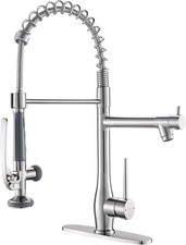GIMILI Kitchen Faucet with Pull Down Sprayer Single Handle Brushed Nickel