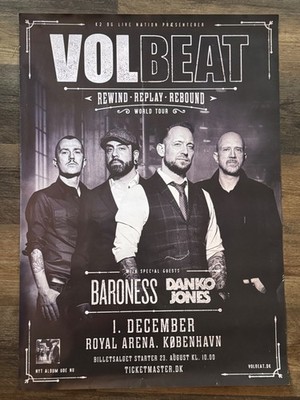 VOLBEAT Copenhagen Dec. 2019 Denmark Royal Arena Promo RARE Poster
