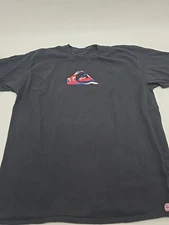 Quicksilver T-Shirt Men XL Black Graphic Print Logo ..#38177