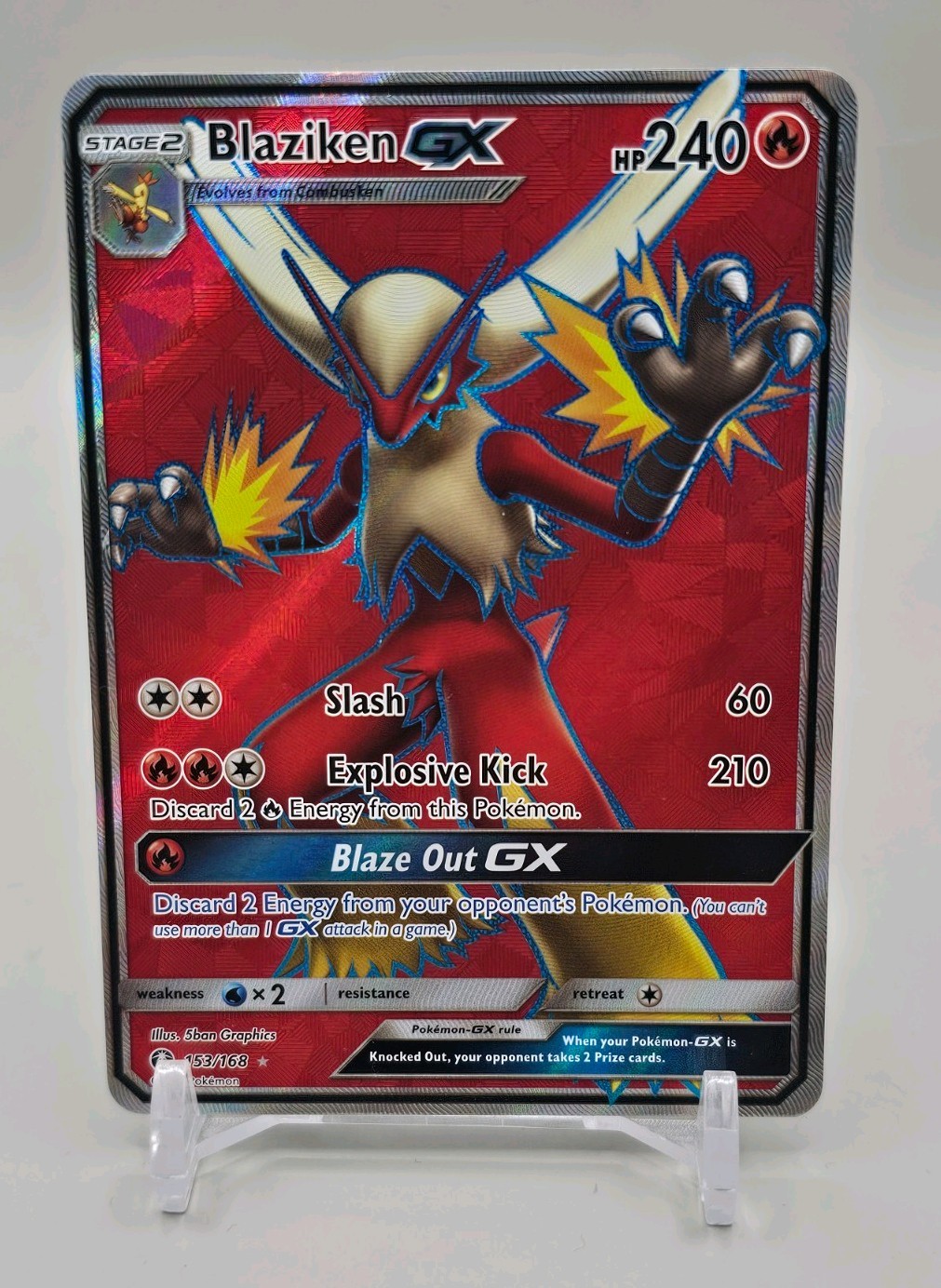 FULL ART BLAZIKEN GX 153 POKEMON SUN & MOON CELESTIAL STORM