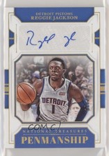 2018-19 Panini National Treasures Penmanship Gold 7/10 Reggie Jackson Auto fm0