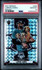 💥2021-22 Panini Mosaic Finals MVPs Prizm LeBron James #298 PSA 10 Lakers