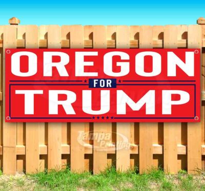 OREGON FOR TRUMP 2024 Advertising Vinyl Banner Flag Sign ELECTION