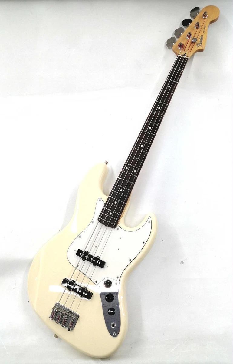 Fender Japan Electric Bass Guitar Jazz Bass JB-STD Ivory W/Gig Bag Shipping