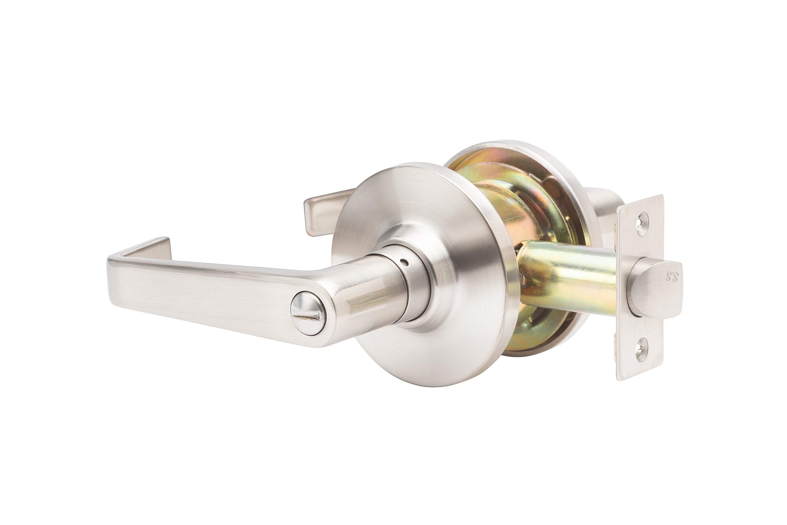 Global Door Controls Empire Style Commercial Privacy Lever in Brushed Chrome -