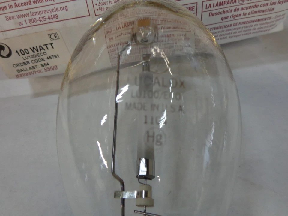 1 Nuevo GE 45761 LU100/ECO 100W Alta Presión Sodio HID Bombilla, GE 45761 Bombilla Foto 2 de 2