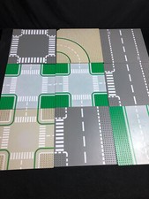 Lego 9x Straßenplatten City Basis Platte 32x32 Geraden Kurve Kreuzungen p2