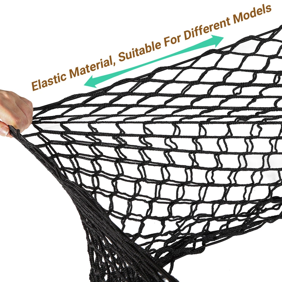 43*20 pulgadas Maletero CARGO NET Coche Nylon Malla Elástica Organizador Camión SUV 4 Ganchos Traseros Foto 2 de 4