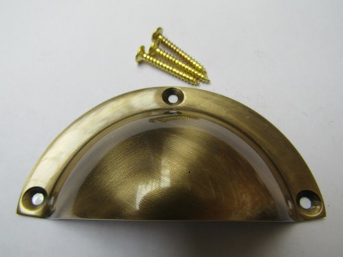 ANTIQUE BRASS CABINET CUPBOARD DOOR KITCHEN DRAWER FITTINGS - 第 4/6 張圖片