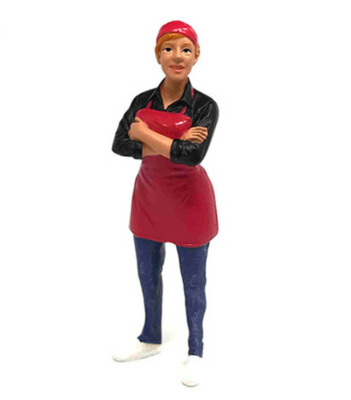 Food Truck Chef Gloria Figur Modell 1:24 American Diorama AD-38442