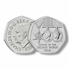 2025 Stories Of The Second World War CERTIFIED BU 50p Coin WW2