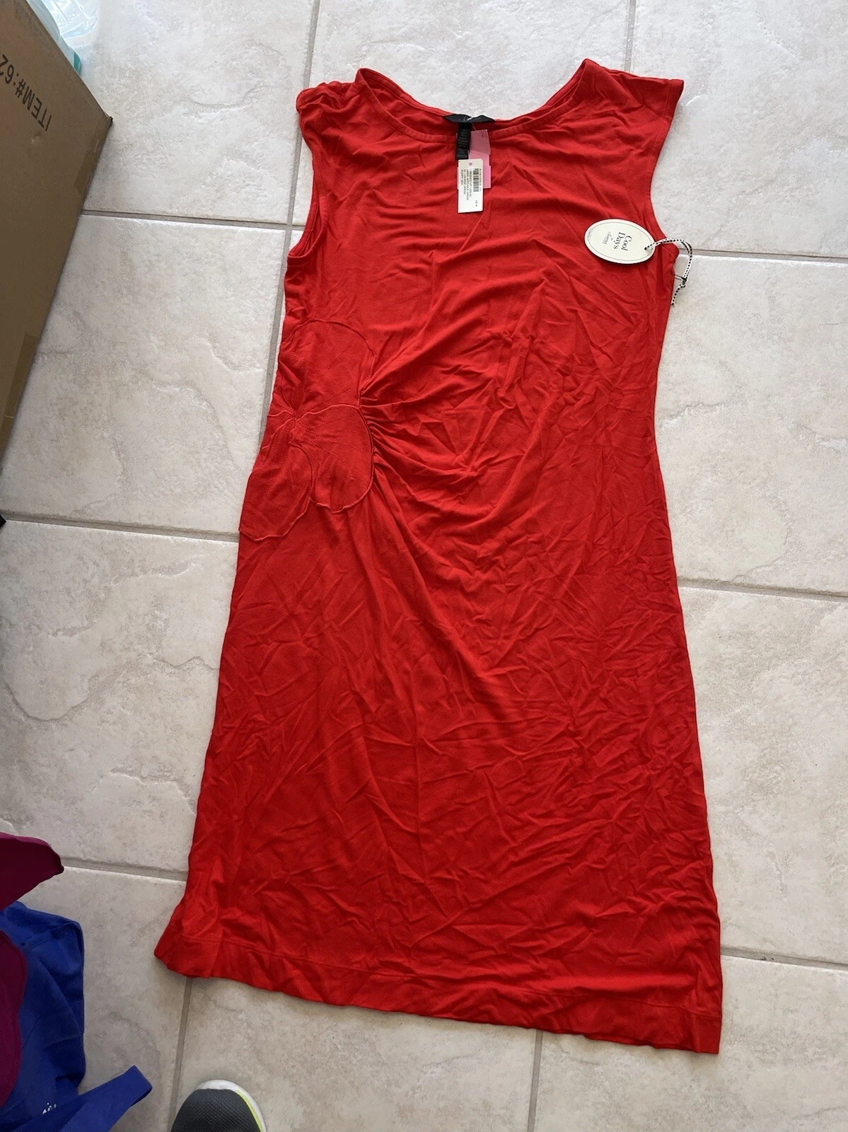 VALENTINO COOL DAY SOMA BEAUTIFUL VALENTINE HOLIDAY PARTY RED TUNIC DRESS M NWT