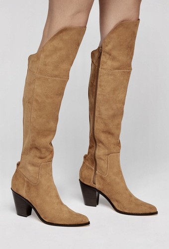 vegan suede over the knee boots