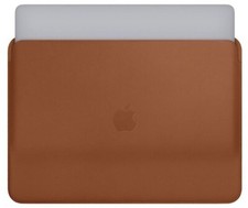 Image of Genuine / Official Apple MacBook 12” Leather Sleeve Saddle Brown MQG12ZM/A Case