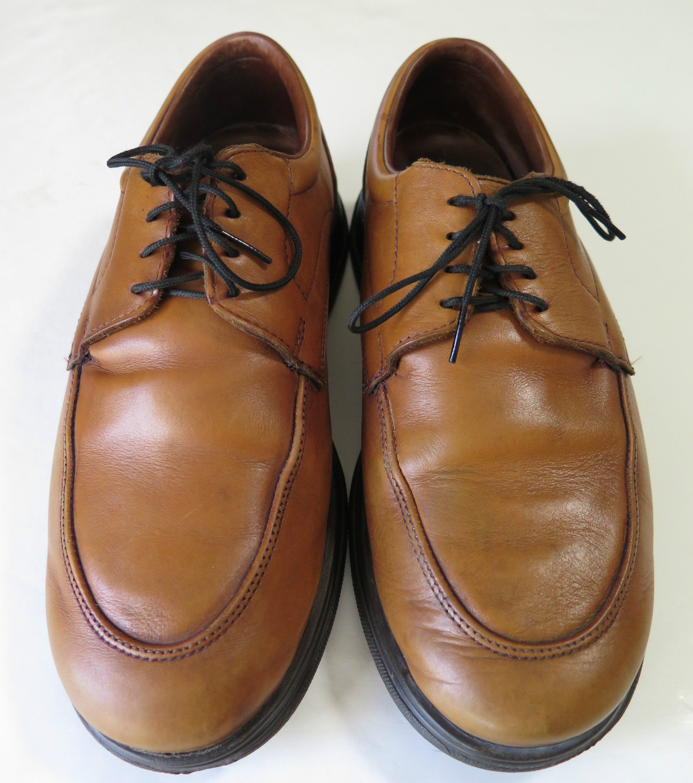 SAOLA Scarpe casual Allen Edmonds marrone chiaro stringate suola gomma Oxford eleganti taglia 9 D
