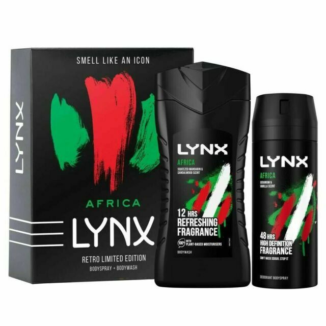Lynx Africa Retro Men's Bodyspray & Bodywash Gift Set