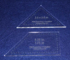 2 Piece Whirlwind Set--  ~1/4" Clear Acrylic - Quilting Templates- 