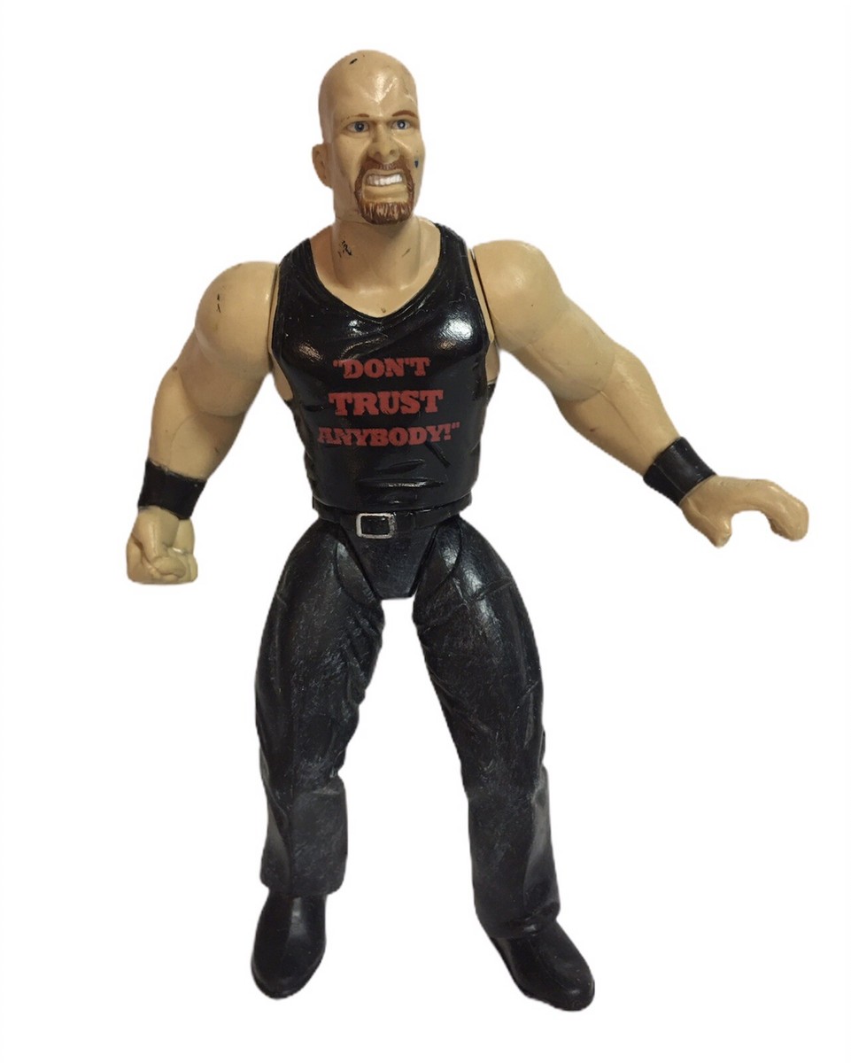 プロレス　フィギュア wwe wwf ロック　ストーンコールド 1998 WWE WWF Stone Cold Steve Austin Jakks Don't Trust Anybody