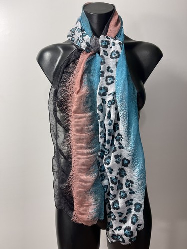 Fashion Womens Cheetah Animal Print Scrunch Scarf Fashion Accessory