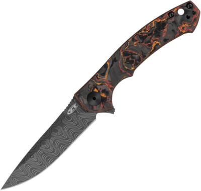 Zero Tolerance Sinkevich CF & Titanium Folding Damascus Knife 0450CFDAMS