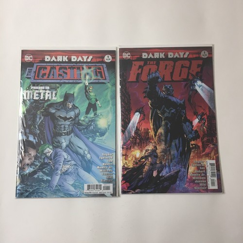 DC Dark Days The Casting & The Forge 2 Comic Lot. Foil Cover. NM.