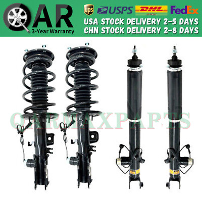 Full Set 4x Front Rear Shock Struts Assembly w/Electronic Fit Lincoln MKS 13-16