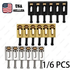 1 or 6 Pieces Guitar 10.5 Brass Roller Bridge Saddle For Stratocaster Telecaster