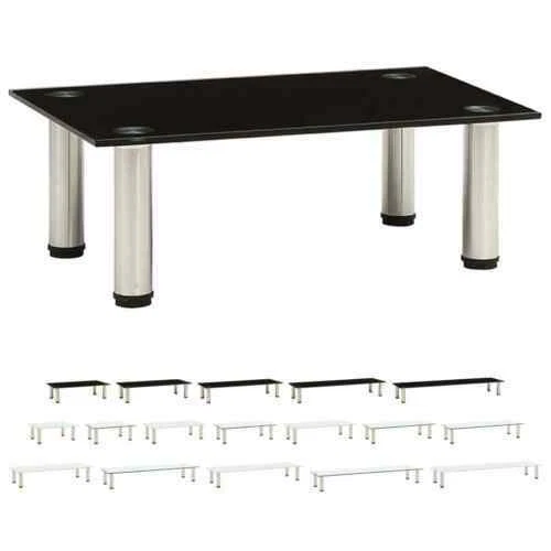 Mobili TV e unità di intrattenimento neri in vetro per la casa