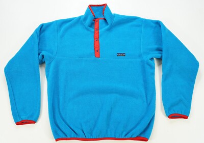 Rare Vintage PATAGONIA Spell Out 1/4 Snap Pullover Fleece 