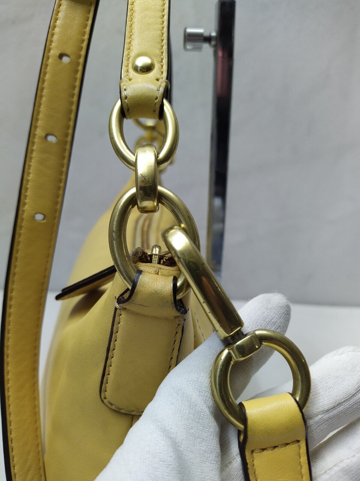 Coach Kristin Yellow Leather Front Pocket Zipper … - image 7