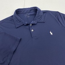 Polo Ralph Lauren Shirt Men's size XL Navy Performance Stretch Wicking Pony Golf
