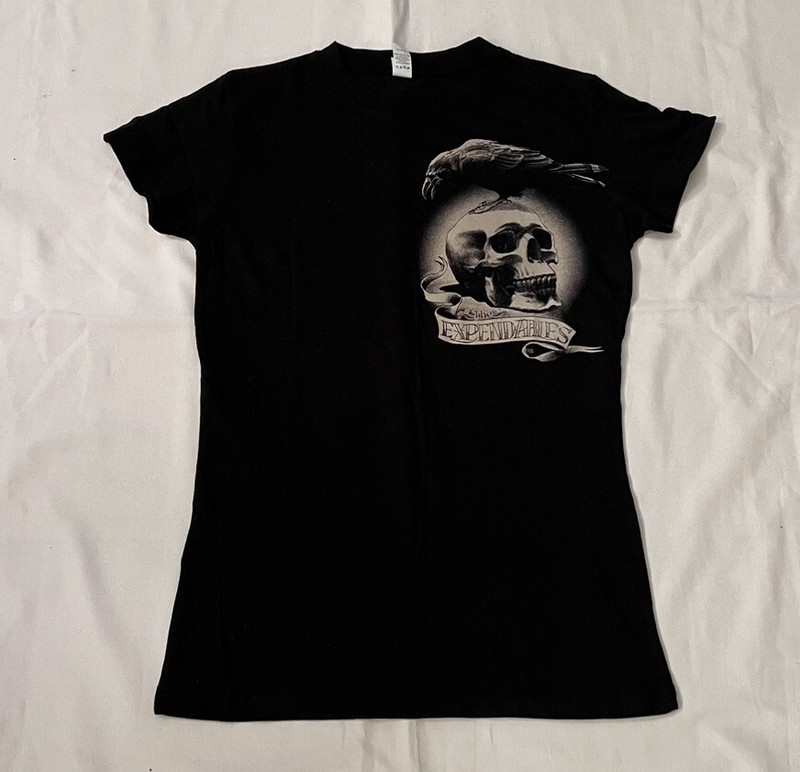 Official RARE Vintage THE EXPENDABLES Promo T-Shirt (Lady S)New ~Full Art Back