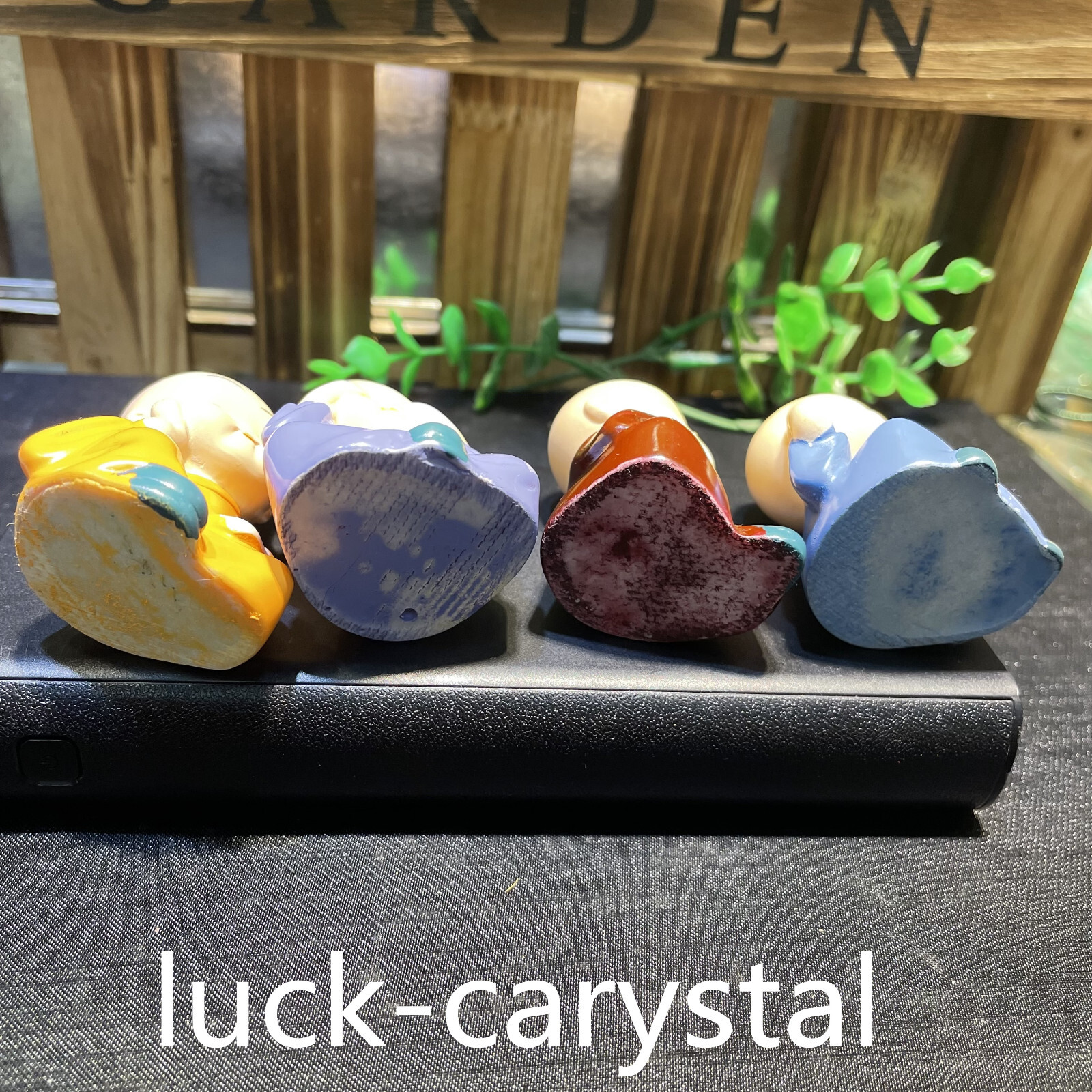 195g Hand Carved Ceramic Monk Decorations Reiki Healing Gift.4PC.B18E