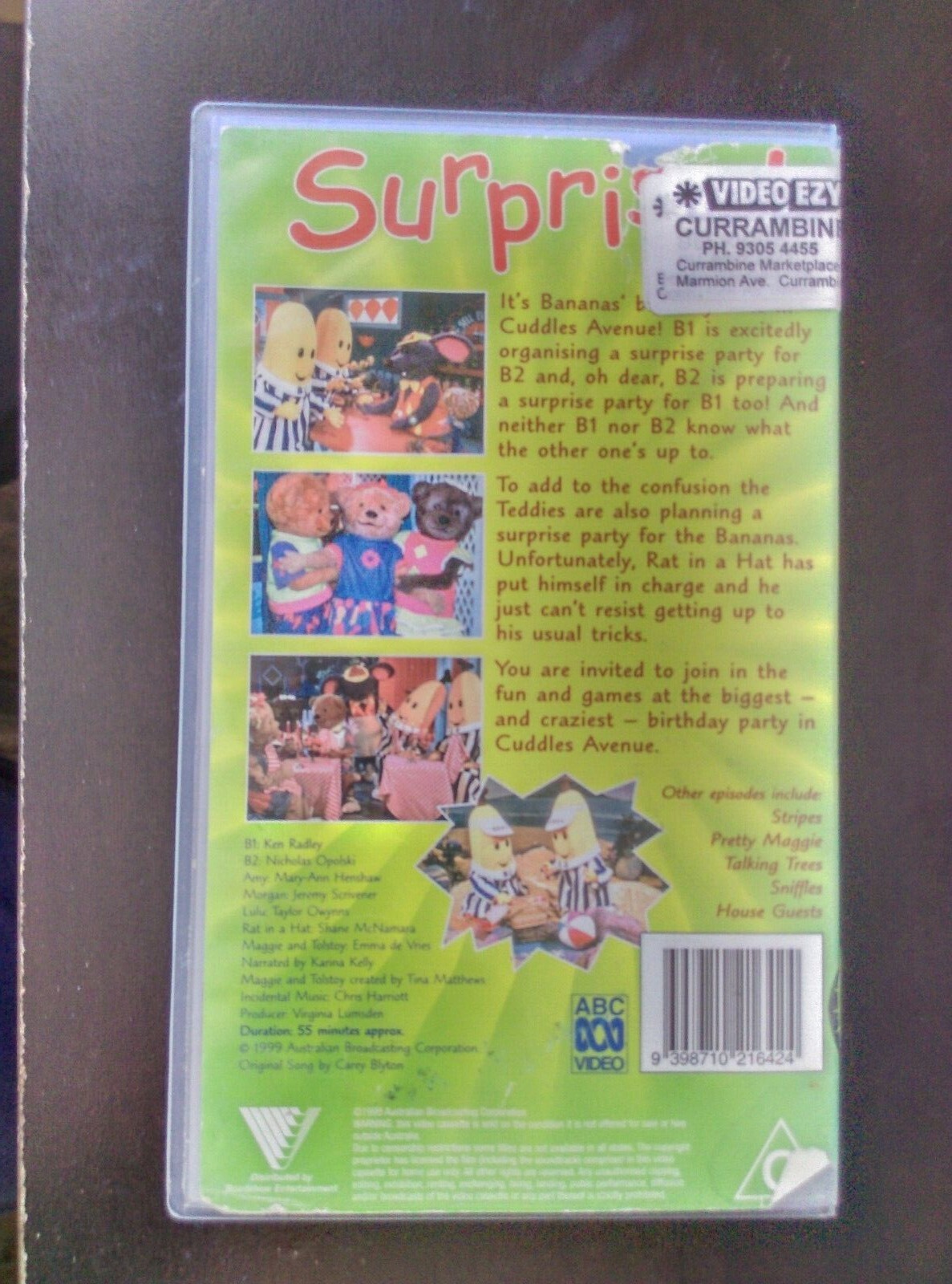 Bananas In Pyjamas Surprise Party (1999), VHS ** Tested **, GC, Free