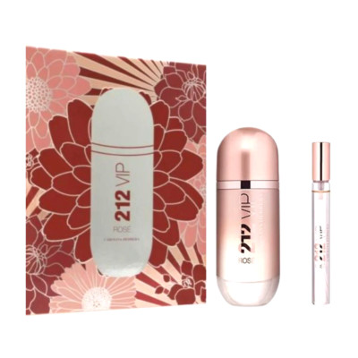 Carolina Herrera 212 VIP Rose Women's 2pc Gift Set 2.7 oz EDP + .34oz MINI