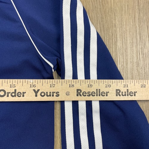 Adidas Jacket Boys Medium Blue Trefoil Track Full Zip Training Logo - Picture 8 of 10