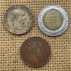✅3 Lot Cir Mexico Coins: 2 Cinco Centavos 1955 & 1966 Km 426, 1 Peso 1996 Km 603