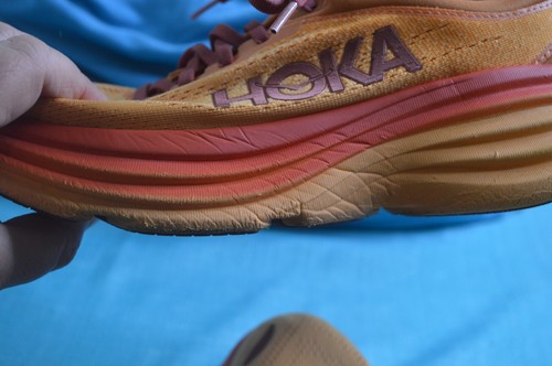 Hoka One One Women's Bondi 8 Size 11B Running Shoe Orange Nice Pre-Owned - Picture 19 of 24