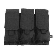 Triple Fucile Mag Sacchetto Molle Esercito Airsoft Modular Pocket Nero