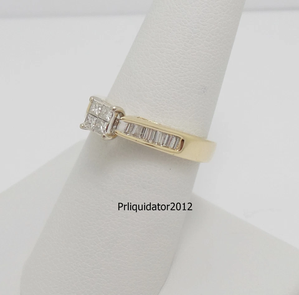 5/8CT Natural Diamond Engagement Anniversary Wedding Ring 14K Yellow Gold Band - Image 3 of 4