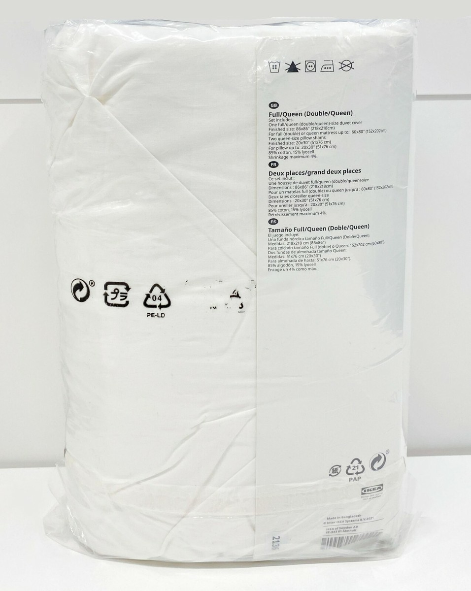 Ikea TRUBBTAG Full/Queen Duvet Cover w/2 Pillowcases Bed Set