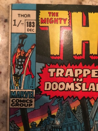 Thor #183 DR. DOOM vs. THOR BATTLE! VF- 7.5 1970 RARE PENCE PRICE VARIANT COVER! - Picture 3 of 12