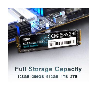 Silicon Power SSD 2TB M.2 PCIe3.0×4 Silicon Power 2TB NVMe M.2 PCIe Gen3x4 2280 SSD Solid State Drive