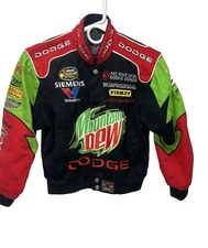 JH Design Kaseu Kahne Dodge Mountain Dew Jacket Boys Medium NASCAR