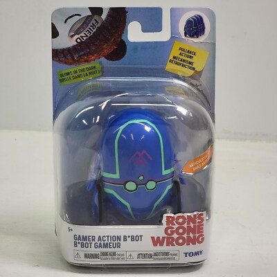 Ron's Gone Wrong Blue Gamer Action B*Bot Figure NEW Glows In Dark