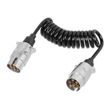 Spiralkabel 2m 7-polig Anhängerkabel Verlängerungskabel Anhänger Wohnwagen LKW