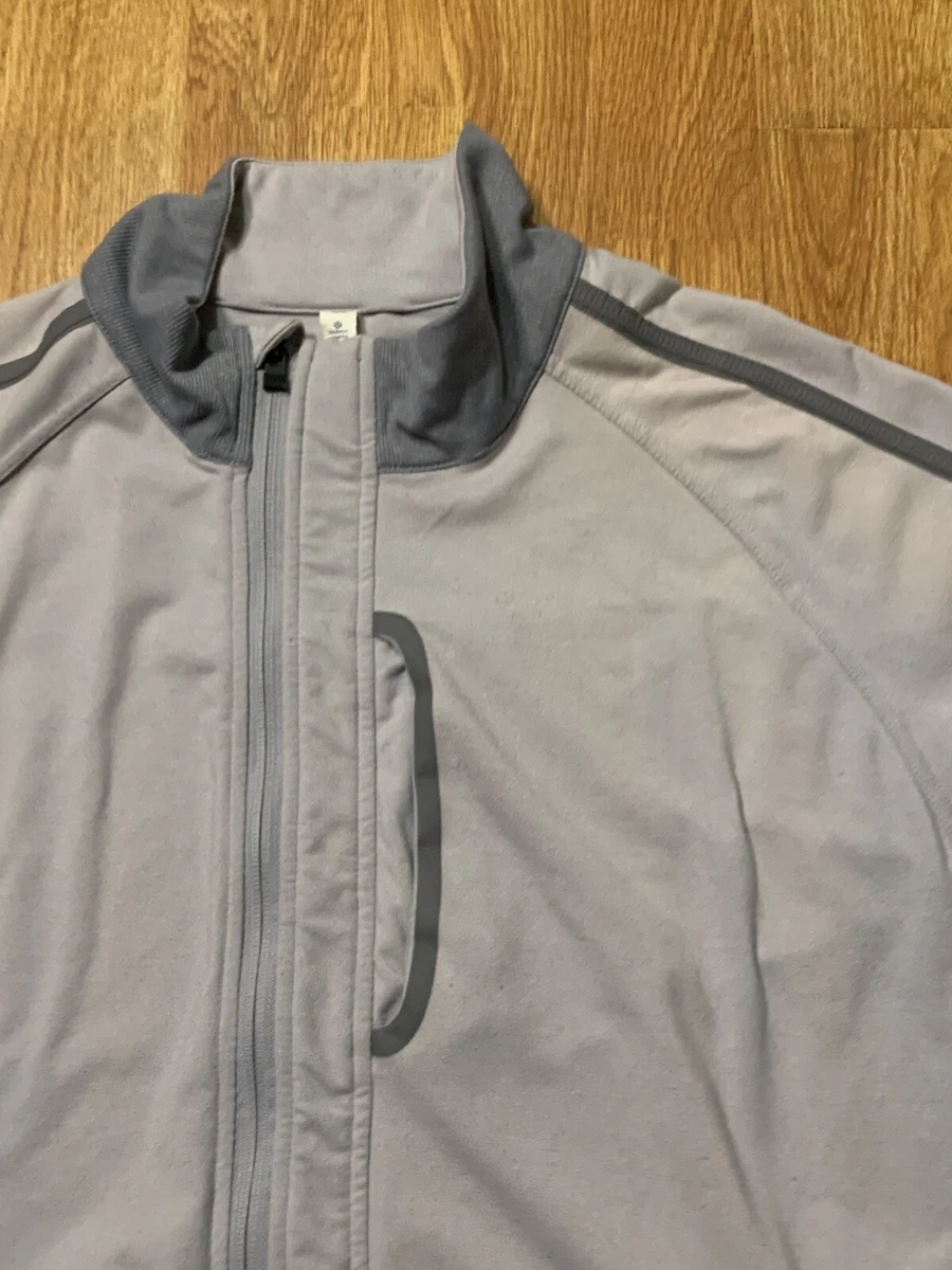 Lululemon Sweater Mens Size 2XL Gray Zip Up Golf Stretch Gym