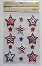 Red, White, & Blue Stars Patriotic July 4th Scrapbooking Stickers Recollections