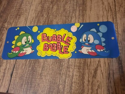 4x12 Bubble Bobble Classic Arcade Video Game Marquee Banner  Metal Wall Sign